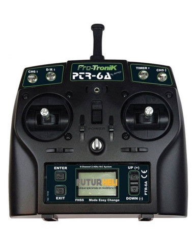 Radio PTR-6A V2 avec lipo 2S  Pro-Tronik Programmable