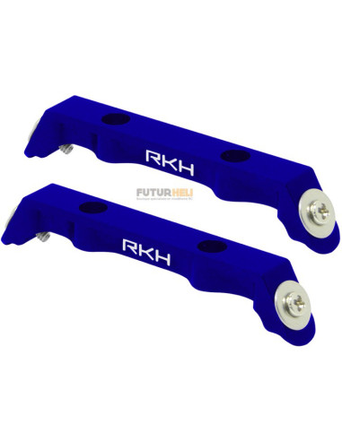 Support patin alu bleu pour blade 120S Option Rakonheli