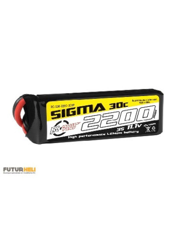 Batterie lipo 2200 mAh 3S 11,1v 30c fiche XT60