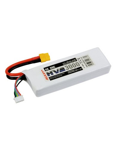 Batterie lipo 3000 MAh HV 4S 15.2v 60C prise XT60