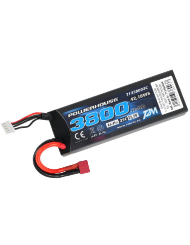 Batterie lipo 3800 MAh 3S 11.1v 35c prise Dean T Hardcase