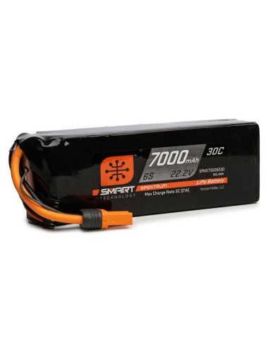 Batterie lipo 7000 mAh 6s 22,2v 30C Prise IC5 Spektrum SPMX70006S30