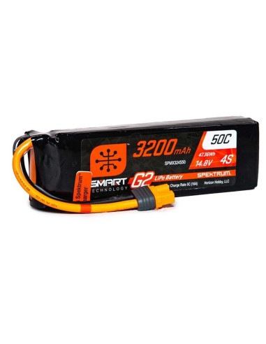 Batterie lipo 3200 Mah 4s 50C Smart G2 prise IC3