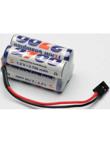 Batterie de réception NIMH 2700 MAH 4,8v prise servo Type JR