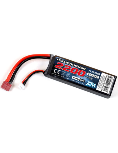 Batterie Lipo 2200 Mah 3S 11,1v 30c Prise Dean T2M T1322003