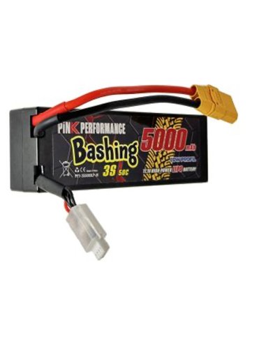 Batterie lipo 5000 MAh 3s 11,1v bashing 50C prise Xt90+IC5+Traxxas+Dean