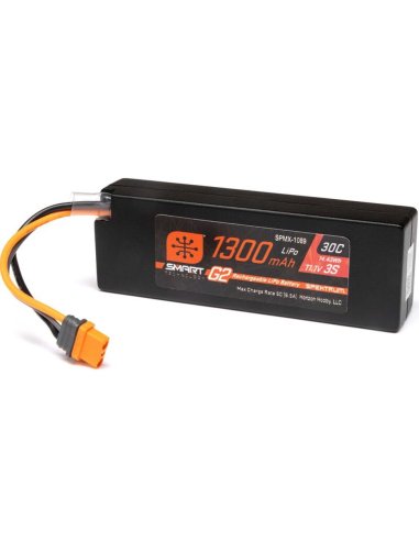 Batterie lipo 1300 Mah 11,1v smart G2 30C prise IC2 SPMX-1089