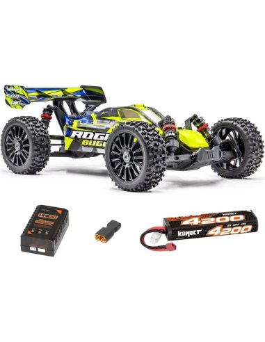 Hobbytech Rogue Buggy 4WD 1/8 ème brushless Jaune super combo