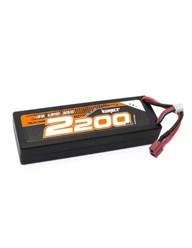 Batterie lipo 2200 Mah 7,4v 2s 25c prise dean (T)