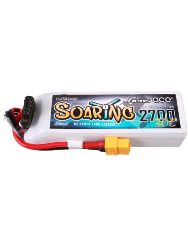 Batterie lipo 2700 MAh 3S 11,1v Prise XT60 30C Gens ACE