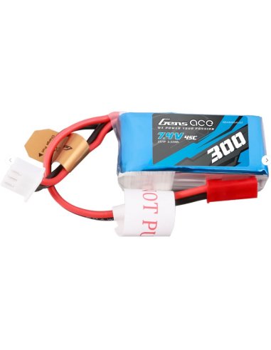 Batterie lipo 300 Mah 2S 7,4v 45C prise JST Gens ACE