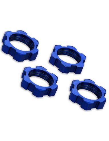 Traxxas 7758 Ecrous alu 17mm anodisés bleu (x4)