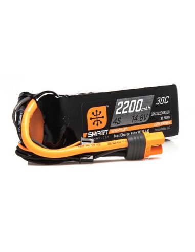 Batterie lipo 2200 mAh 4S 14,8v 30C prise IC3/EC3 Spektrum