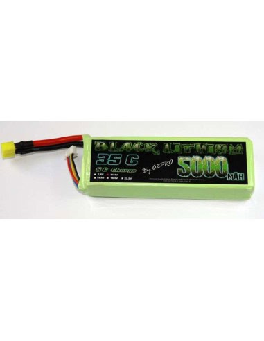 Lipo 5000mAh 35C 3S (365 grs)  Black Lithium