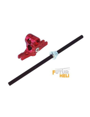 Option Blade Nano Alu -hub rouge + axe principal carbone option "Lynx Heli "